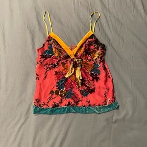 ❗️SOLD❗️Vintage pink patterned Hale Bob tank top